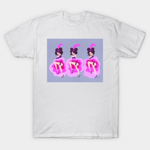 Purple Can Can T-Shirt by CatCoq
